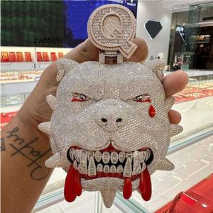 Designer Hot Selling S925 Jewelry Manufacturer Iced Out 3D Animal Custom Pendant 925 Sterling Silver VVS Moissanite Diamond Hip Hop Men Necklace