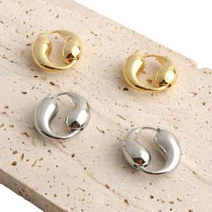 Zwei Paar Ohrringe Designer für Kupfer Hoop Stud Geometrische Form Mode Gold Farbe Frauen Party Hochzeiten Schmuck