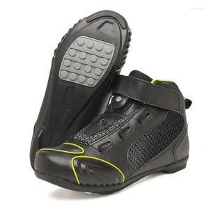 Sapatos de ciclismo masculino motocicleta moto equitação botas de corrida off-road mulher bicicleta plana motociclista