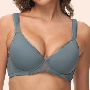 Bras Wide Strap Thin Cup Solid Color Bra 34 36 3840 B C D Brasier Mujer Stick On Woman Clothes