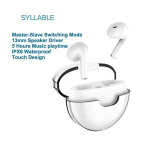 Cell Phone Earphones New Touch SYLLABLE J9 TWS Earphones 5 hours True Wireless Stereo Earbuds Master-Slave Switching Mode Headset Touch Syllable J9 Q240321