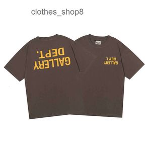 メンズTシャツギャラリーデザイナーTシャツDEPTTセーターアメリカンファッションブランドレター印刷茶色の半袖Tシャツの男性と女性愛好家ハイストリー3KAC