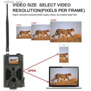 Hunting Trail Cameras 2G cellular wild hunting trail camera 16MP PhotoTra email MMS GSM P 1080P night vision HC330M wild animal camera Q240321