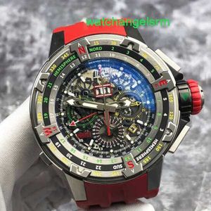 RM Watch Timeless Watch Timepiece Rm60-01 Level 5 Titanium Metal Case Date Month Time Flight Back Jump 50mm