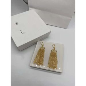 2022 Saijia Letter Tassel Chain Fashion Brass Material Sier Needle örhängen för kvinnor