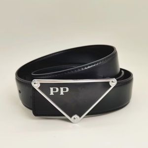 Belt Women's genuine leather 3 5cm wide high-quality men's designer belt Triangle buckle cnosme Women's belt Cintur273v