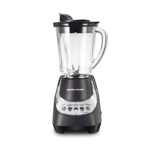 Hamilton Beach Wave Action Quiet Blender, 48 Oz. Glass Jar, 12 Blending Functions, Black, New, 53530F