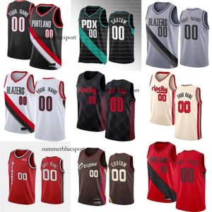 Herren Damen Jugend Portland''trail Blazers''custom 17 Shaedon Sharpe 26 Justise Winslow 4 Greg Brown III 30 Olivier Sarr 34 Jabari Walker Basketballtrikot