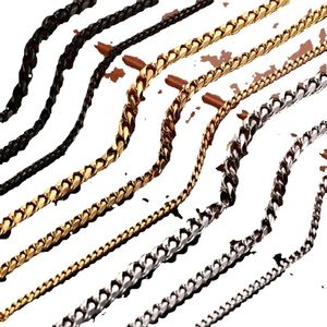 Masowe klejnot projektantki ze stali nierdzewnej mężczyźni kobiety naszyjnik złote tytanowe łańcuchy naszyjniki