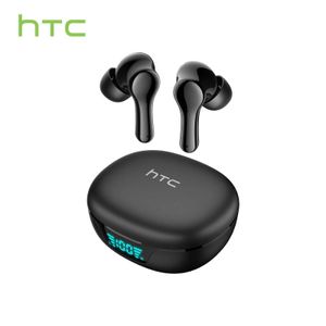 Cell Phone Earphones HTC TWS12 Wireless Bluetooth 5.3 Headphone LED Power Display 13mm Speaker Hifi Bass Touch Control 40ms Low Delay Headphones Q240321