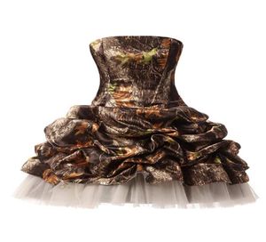 2019 novo cetim camo curto vestidos de baile frisado mini vestidos de festa de baile 100 real po qc13425691322