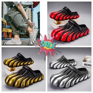 Dragon Hole Shoes with a Feet Feeling Thick Sole Sandals Summer Beach Men's Shoes Toe Wrap GAI breathe freely size Painted Five Claw thick sole slippers 2024 Sneaker