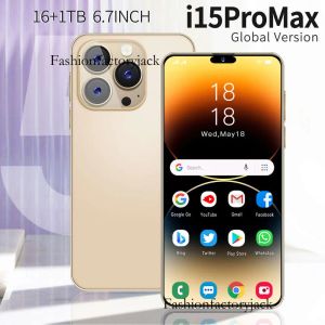 Cross Border Mobile I15 Pro max 6,8 Zoll hochauflösend großer Bildschirm 5 Millionen Pixel All-in-One-Telefon 16 GB+1 TB