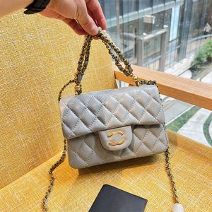 Дизайнерская сумка, мини-сумка через плечо, роскошная сумка, сумка cc, классическая маленькая квадратная сумка, модная серая сумка-цепочка, кожаная сумка, женский кошелек с бриллиантами, сумка через плечо
