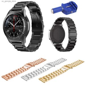 Cinturini per orologi cinturino da polso in acciaio inossidabile da 22 mm per Samsung Gear S3 R760 R770 cinturino per Gear S3 Classic / Frontier cinturino in metallo con strumento Y240321