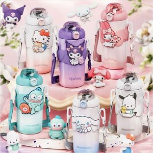 Kunomi Melody Children's Thermos Cup Klasa żywnościowa 316 Picie ze stali nierdzewnej z słomką