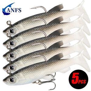 5st Kit Fishing Lure Soft 8cm 28in Artificial Bait Cool Hooks 240312
