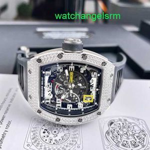 RM Wristwatch Celebrity Casual Watch RM030 Automatisk Mechanical Watch Series RM030 18K Platinum Original Diamond 50*42,7mm Platinum