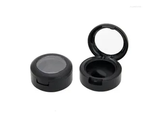 Depolama Şişeleri 500pcs 26mm Siyah Makyaj Alışmaz Kılıf Boş Kozmetik Ruj Paketleme Kapları Göz Farı/Kaş Toz Kutuları