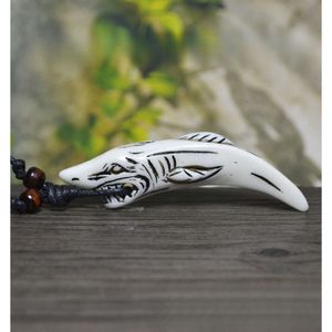 Yak Bone Male Imitation Wolf Necklace Shark Tooth Pendant Personality Retro Super Overbearing