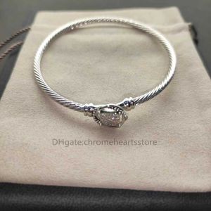 Bransoletka designerska 925 Sterling Silver Moissanite Square Bracelets Elegancki szlachetny i luksusowy prezent urodzinowy dla dziewczyny vintage rzemiosło 3 mm projektanci biżuterii zae9