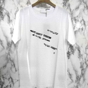 Designer Luxury Laurents Classic Trend Confortevole scritta Graffiti girocollo estivo manica corta da uomo e da donna T-shirt 2XL allentate