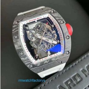 RM Watch Pilot Watch Popular Watch RM055 Japan Limited Edition Carbon Fiber Men's Fashion Leisure Business Sports Machinery Chronograph