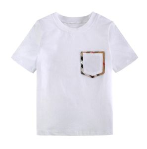 Toddler Boys Summer White T koszule dla dziewcząt dziecięce marka Butique Kids Ubranie całe luksusowe topy Ubrania dla dzieci 6725208