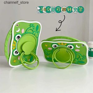 Tablet PC Casos Sacos Cartoon Hand Ring Stand Tablet Capa para iPad Mini 6 Air 1 2 3 4 5 Pro 9.7 10.5 11 7th 8th 9th 10.2 10th Gen 10.9 2022 Kid CaseY240321Y240321