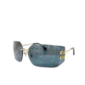 Mui Retro-Luxus-Designer-Sonnenbrille für Damen, blaue braune Gläser, Sonnenbrille, UV400-Schutzbrille, Designer-Reisen, Strand, Schattierung, praktisch, fa0103 E4