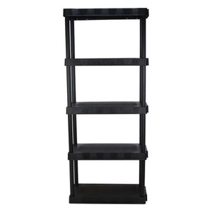 Hyper Tough Black 5-tier Plastic 68" H 30" W X 13.8"D, 350lb Total Capacity