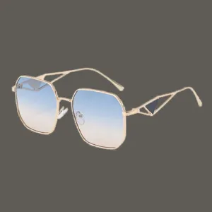 Hot sunglasses designer men protect eyes black pc full frame oversized sunglasses outdoor gradient resin lenses uv400 eyewear birthday gift hj071 C4