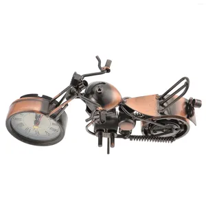 Zegar stołowy zegar motocyklowy Dom Desktop Decor Prop Office Ornament Żelazny rzemiosło metalowe metalowe retro