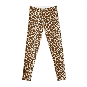 Active Pants Brown And White Giraffe Print Leggings Sportswear Woman Gym 2024 Gym's Clothing Womens