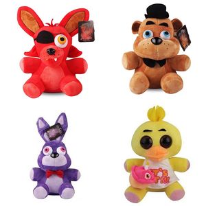 Fabrika toptan 4 stil 18 cm fnaf peluş oyuncak ayı tilki tavşan ördek oyunu çevreleyen bebeklerin en sevdiği hediyeler