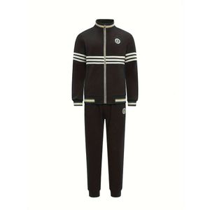 Classic Men's Athletic 2st Tracksuit Casual full-zip tröjor långärmad jacka kappa och joggingbyxor för gymnastiksarbete