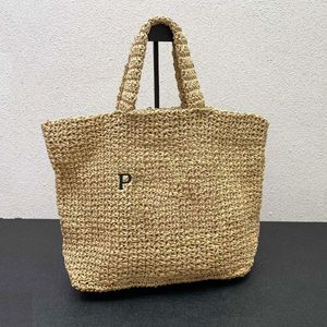 Sacola de tecido de grama oca designer de moda sacos de praia de ombro único grande capacidade bolsa de férias portátil casual versátil sacos de compras femininos