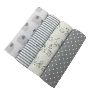 Quilts NEUE Farbe 4 TEILE/PAKET 100% Baumwolle Supersoft Flanell Empfang Neugeborenen Baby Decke Swaddle Baby Bettlaken 76*76 CM Baby Decken 240321