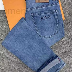 Men's Jeans designer Spring 24 new men's small straight tube slim fit elastic versatile youth Korean fashion pants Asian size 28-42