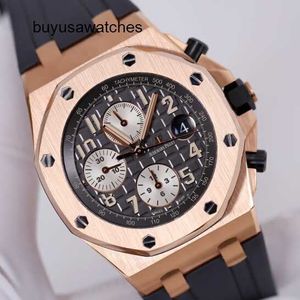 Популярные роскошные наручные часы AP Epic Royal Oak Offshore Series 26470 Мужские часы из розового золота Автоматические машины Швейцарские знаменитые часы Роскошные спортивные часы Диаметр 42 мм