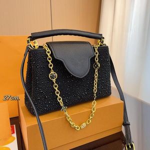 Designer luxurys handbags woman tote bag shoulder bag Capucines BB Bag Leather the tote bag rhinestone leather Shoulder Chains Bags Women's Wallet