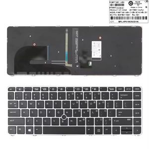 Novo para HP EliteBook 745 G3 840 G3 836308-001 821177-001 teclado retroiluminado EUA