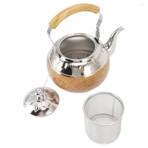 Servis uppsättningar av rostfritt stål tekanna kaffe resor vattenkokare pitcher hushåll urnor med handtag små