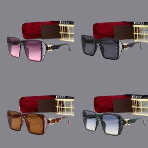 Party designer sunglasses gold letter UV 400 sunglasses for woman retro square frame Sonnenbrillen eyeglasses luxury classic 2024 new hot fa088 H4