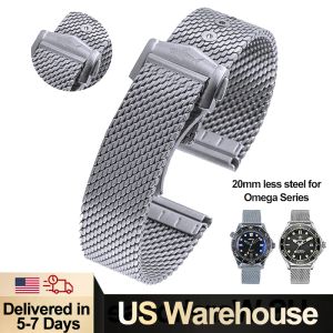 Slippers Heimdallr Mesh Watch Strap for Nttd Steel for Watch Titanium Sea Ghost 20mm Stainless Steel Watch Mens Bracelet Series Band