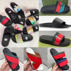 Designer Slides Uomo Donna Pantofole Sandalo estivo Scivolo da spiaggia Piattaforma piatta Donna Bagno Scarpe da casa Infradito Pantofola causale a righe Tiger Bee EU47 con scatola