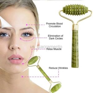 Face Massager Natural Jade Guasha Massage Machine Facial Care Roller Skin Scratching Slimming and Improving Anti wrinkle Beauty Set 24321