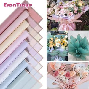 Party Decoration Gold Edge Floral Wrapping Papers 58x58cm Bouquet Florist Supplies Wedding Mothers Day Birthday Flower DIY Crafts Gift