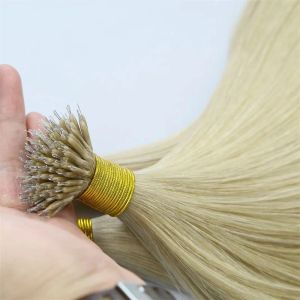 Extensions JF HAIR Remy Nano Ring Links Human Hair Extensions 1.0 g/s 16" 18" 20" 22" Keratin Straight European Micro Beads Hair 50 Pieces