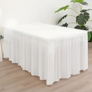 Table Cloth White Red Wedding Banquet Tablecloth 2024 Rectangular Fabric Skirt